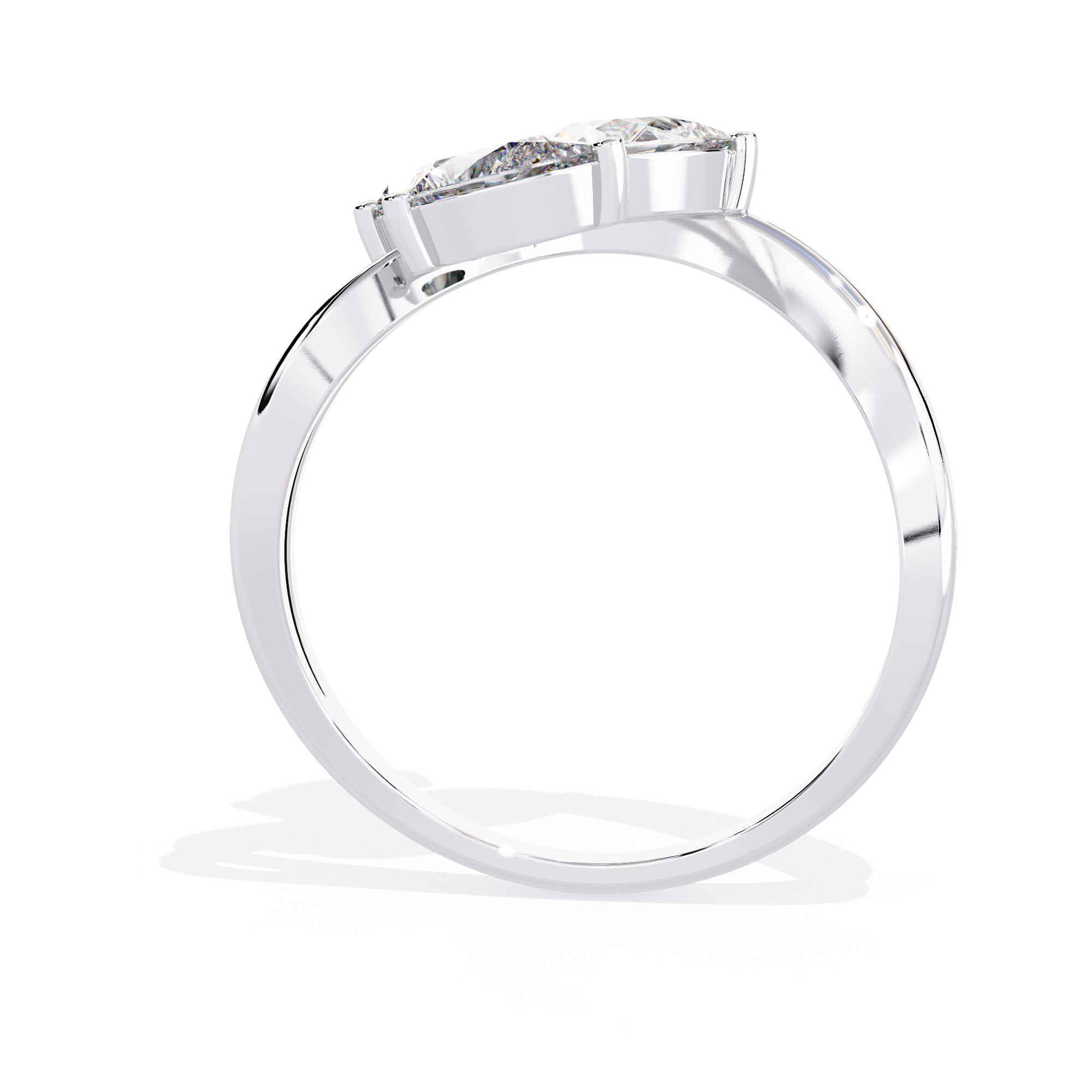 Solitairekart 1.06ct Natural Diamond Trinity Bloom Ring-HI Color, VS-SI Clarity